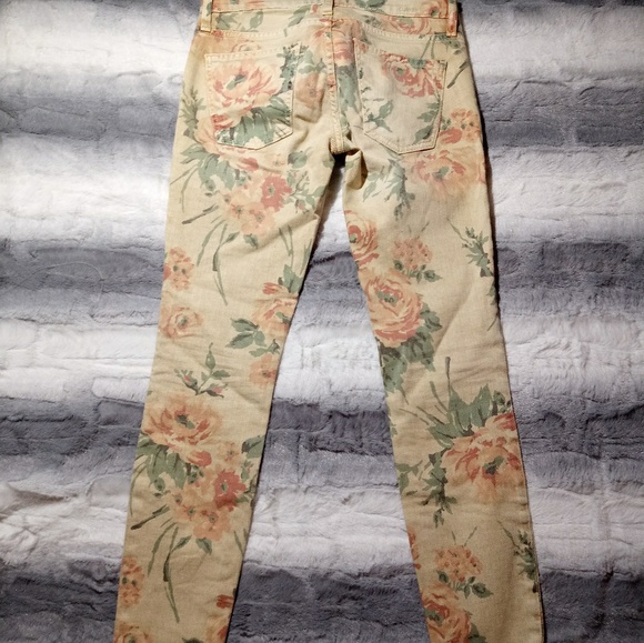 Current/Elliott Haystack Floral Skinny Jeans 24 - Picture 4 of 8